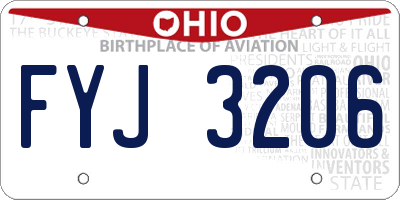 OH license plate FYJ3206