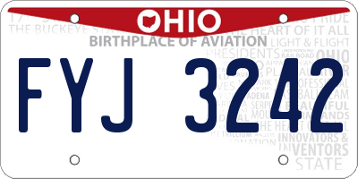 OH license plate FYJ3242