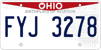 OH license plate FYJ3278