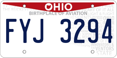 OH license plate FYJ3294