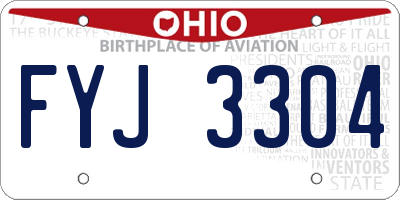 OH license plate FYJ3304