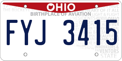 OH license plate FYJ3415