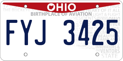 OH license plate FYJ3425
