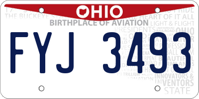 OH license plate FYJ3493