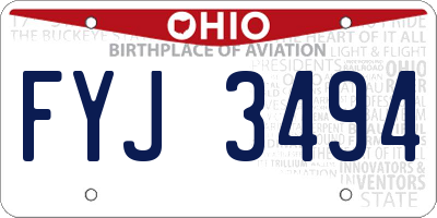 OH license plate FYJ3494