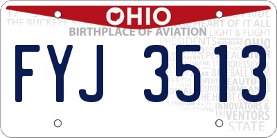 OH license plate FYJ3513