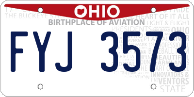 OH license plate FYJ3573