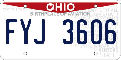 OH license plate FYJ3606