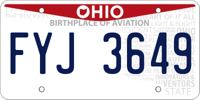 OH license plate FYJ3649