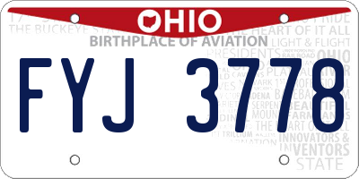 OH license plate FYJ3778