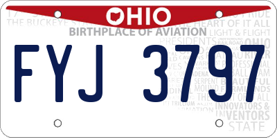OH license plate FYJ3797