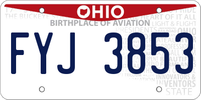OH license plate FYJ3853