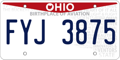 OH license plate FYJ3875