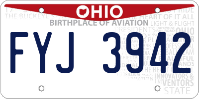 OH license plate FYJ3942