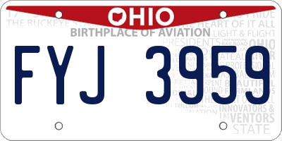 OH license plate FYJ3959