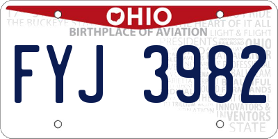 OH license plate FYJ3982