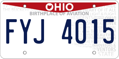 OH license plate FYJ4015