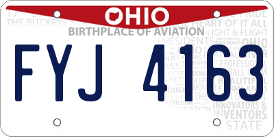 OH license plate FYJ4163