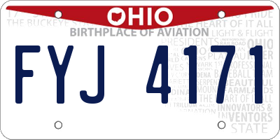 OH license plate FYJ4171