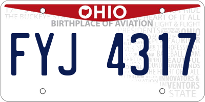 OH license plate FYJ4317