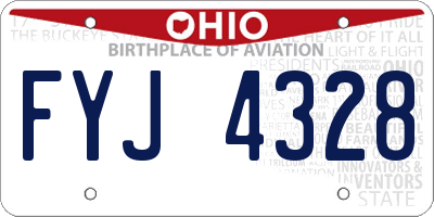 OH license plate FYJ4328