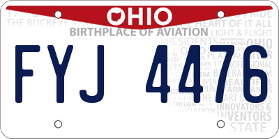 OH license plate FYJ4476