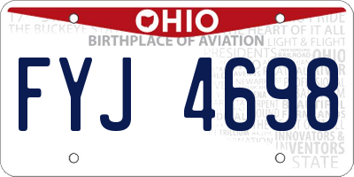 OH license plate FYJ4698