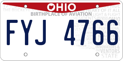 OH license plate FYJ4766