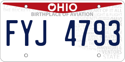 OH license plate FYJ4793