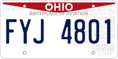 OH license plate FYJ4801