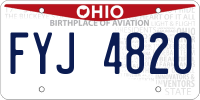 OH license plate FYJ4820