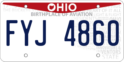 OH license plate FYJ4860