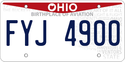 OH license plate FYJ4900
