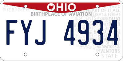 OH license plate FYJ4934