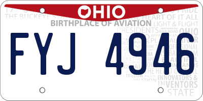 OH license plate FYJ4946