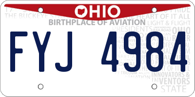 OH license plate FYJ4984