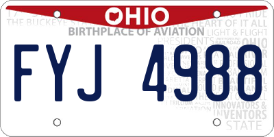 OH license plate FYJ4988