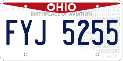 OH license plate FYJ5255