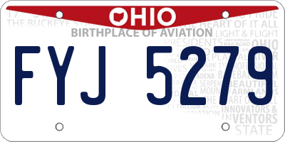 OH license plate FYJ5279