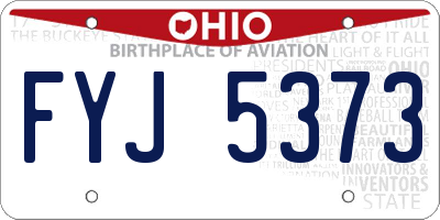 OH license plate FYJ5373