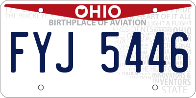 OH license plate FYJ5446