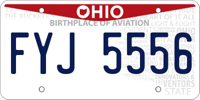 OH license plate FYJ5556