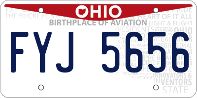 OH license plate FYJ5656