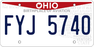 OH license plate FYJ5740