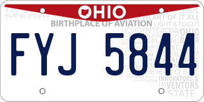 OH license plate FYJ5844