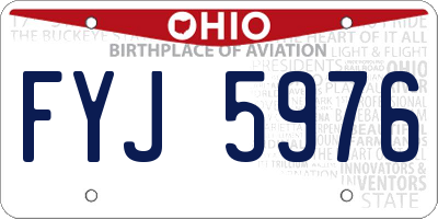 OH license plate FYJ5976