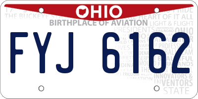 OH license plate FYJ6162
