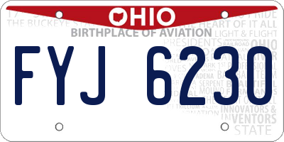 OH license plate FYJ6230