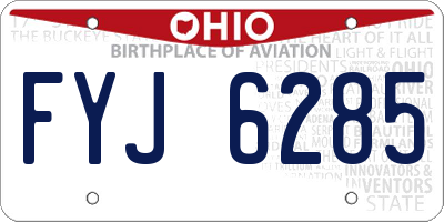 OH license plate FYJ6285