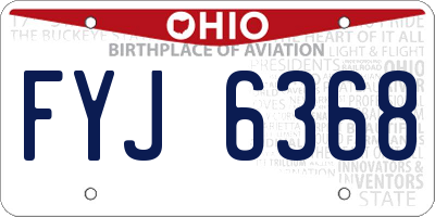 OH license plate FYJ6368